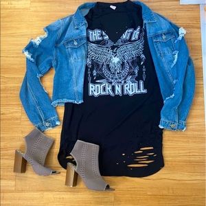 Rock N’ Roll 🎸 Distressed Dress